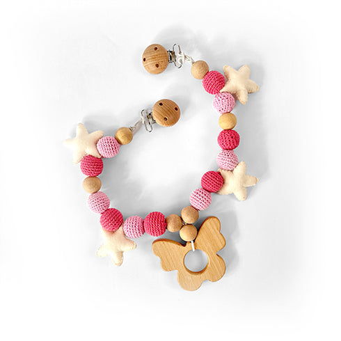 Baby Stroller Garland Chain - Pink Butterfly